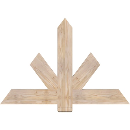 Ekena Millwork Kennewick Smooth Timber Gable Bracket, Douglas Fir, 48"W x 32"H x 1 1/2"D x 5 1/2"F, 16/12 Pitch GBW048X32X0206KEN00SDF